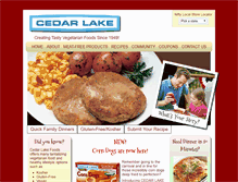 Tablet Screenshot of cedarlakefoods.com